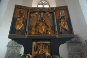 Der Altaraufsatz in der Oschatzer Kirche